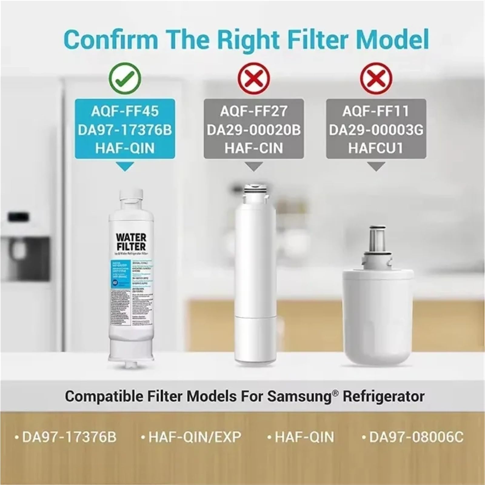 Filtro Acqua Frigorifero Filtro Di Ricambio DA97-17376B, Compatibile Con Samsung RF28R7351SG RF23M8070SR Accessori Frigorifero(5PCS)