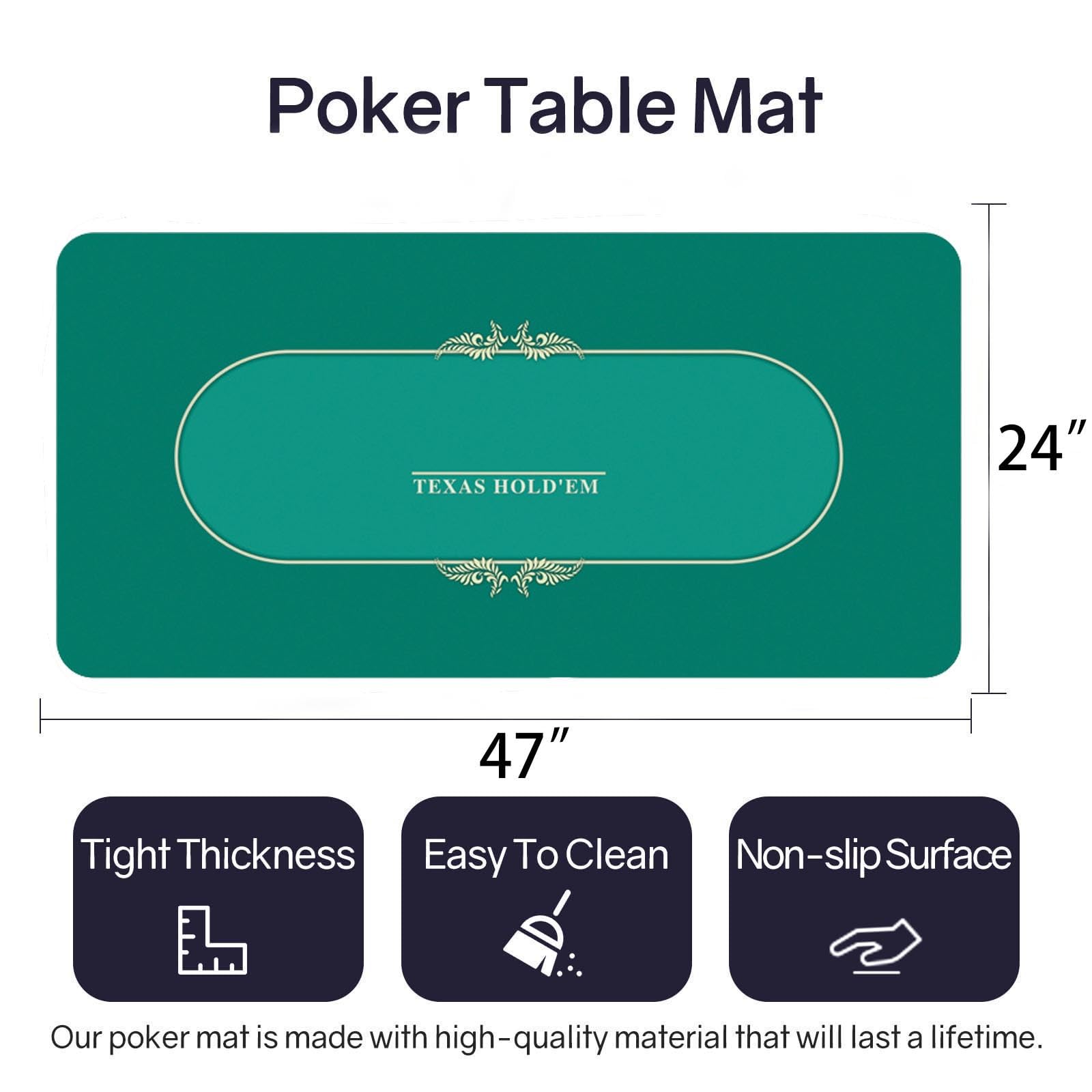 Alfombrilla de ratón Poker Mat, Tapete de diseño de Juego for Jugadores, Mesa de Casino Plegable for Juegos de póquer for Fiestas en casa(Small)