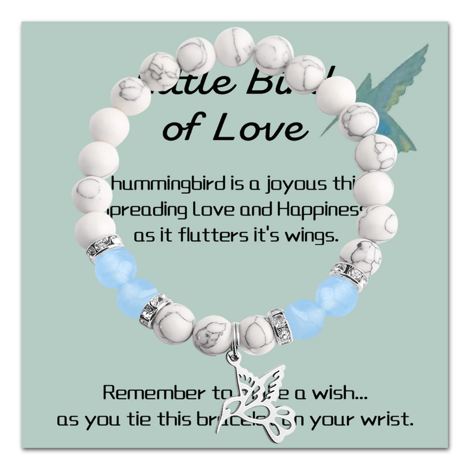 WSNANG Hummingbird Bracelet Free Bird Jewelry Hope Gift for Her