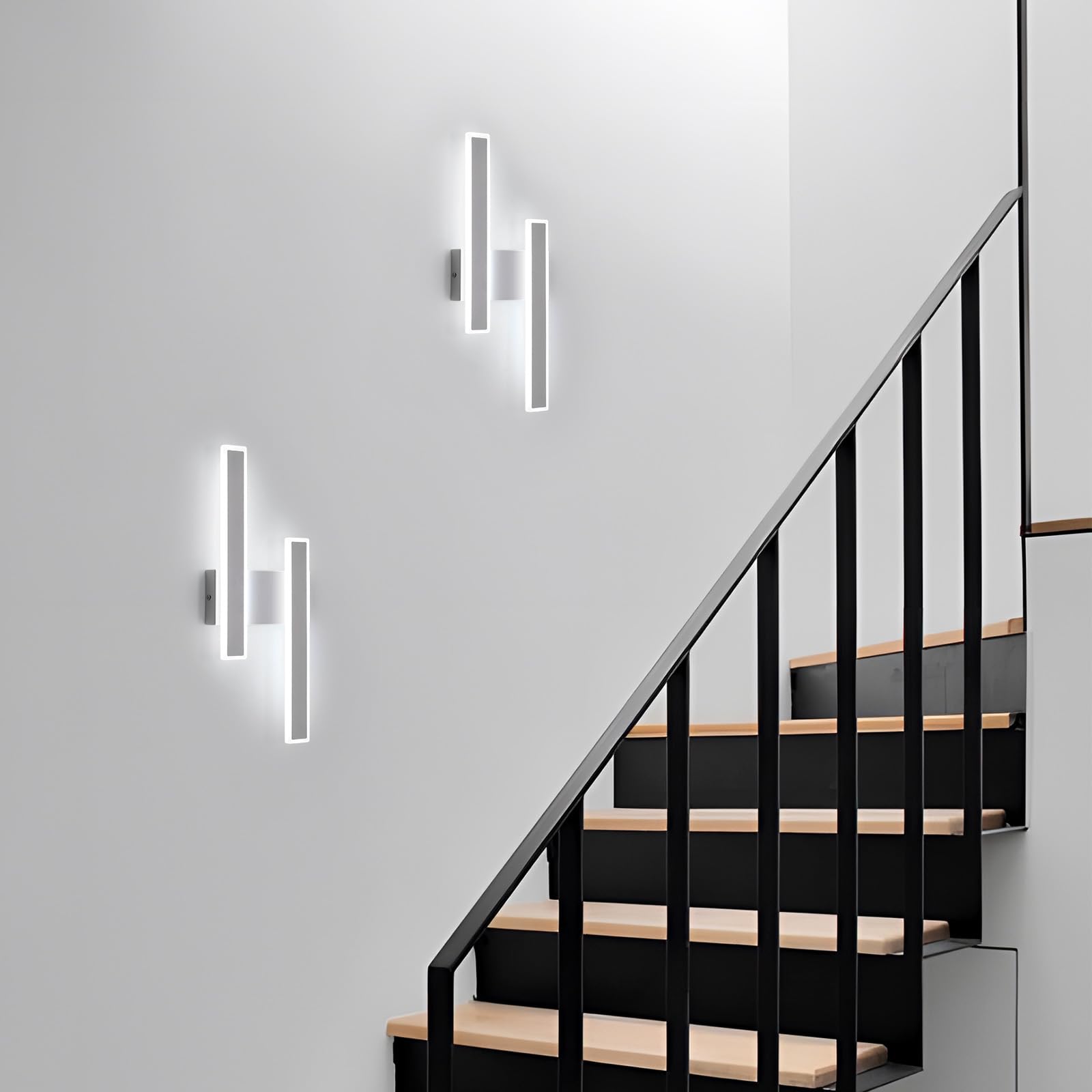 DELIPOP Applique da Parete Interno, 32W 3600LM Moderna Lampada da Parete, Creativo Bianca Fredda 6500K lampada a Muro per Soggiorno, Camera da letto, Scale, Corridoio