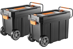 Dual 22" Portable Plastic Truck Bed Tool Box with Tray
