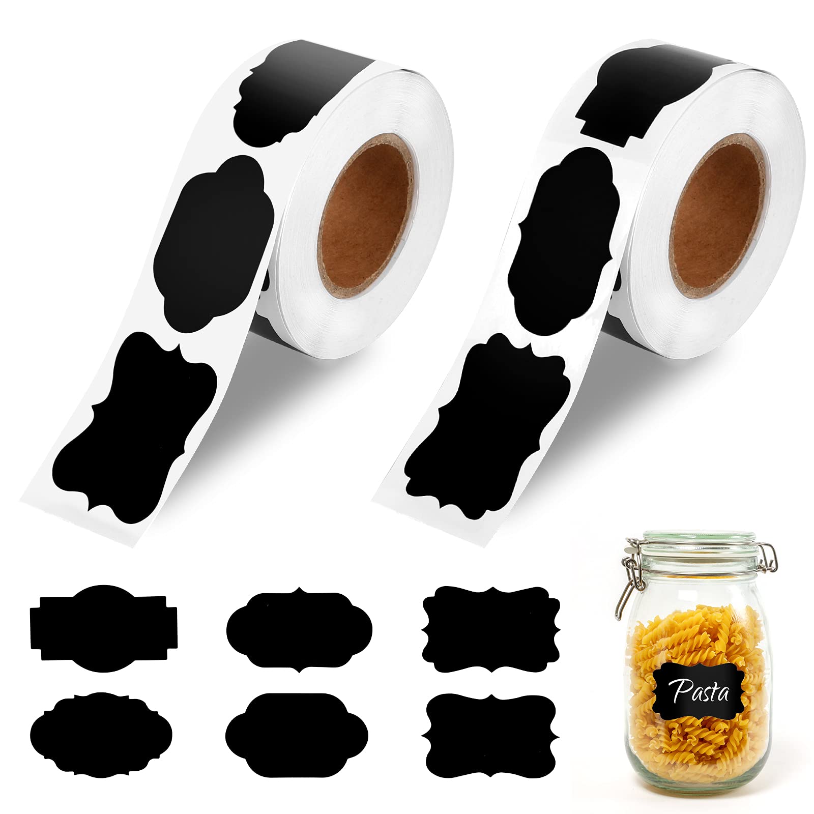 Buy Chalkboard Labels 2 Roll 600 Sheets Chalkboard Stickers, Blackboard