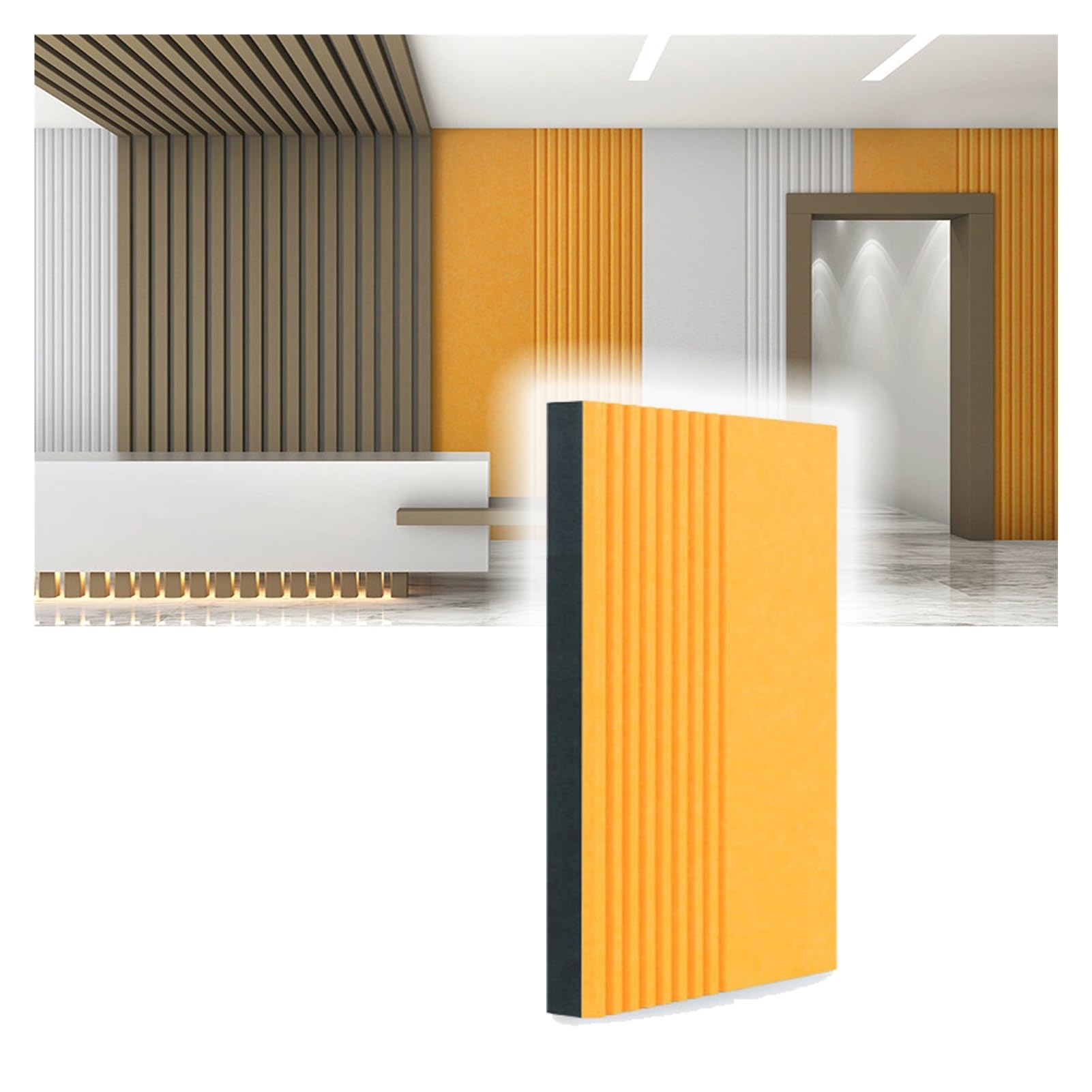 Pannelli Fonoassorbenti 38mm Adesivi(D,6pcs/100x50cm) | Isolamento a doppio strato | Montaggio rapido senza attrezzi | Schiuma ad alta densità | Arredo mode