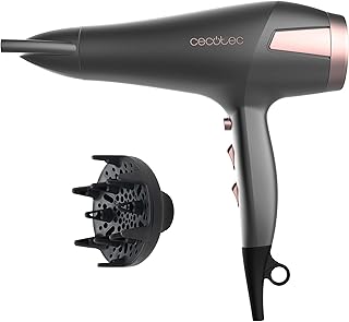 Cecotec Secador de cabelo Bamba IoniCare Radiance. 2500 W com motor DC, tecnologia de iões e grande fluxo de ar, 2 velocidades e 3 temperaturas, inclui concentrador e difusor