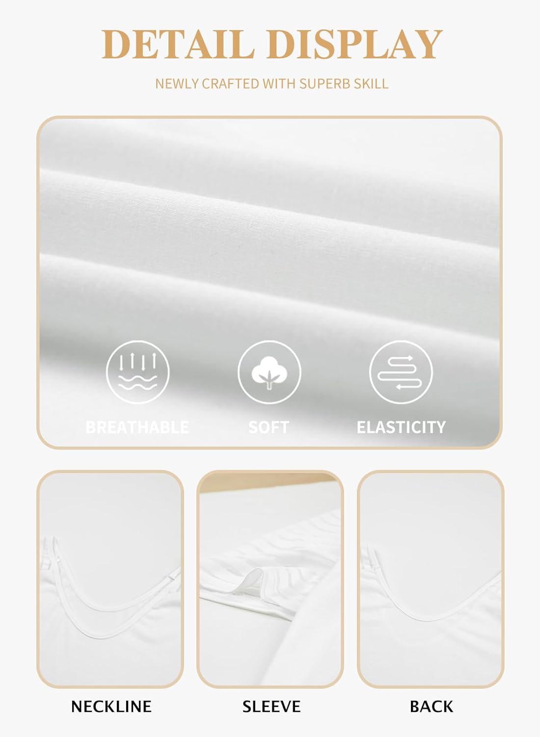 Eytino Women Plus Size Tops Casual Solid Short Sleeve V Neck Striped Mesh Patchwork Loose Blouse Shirts(1X-5X) - Image 5