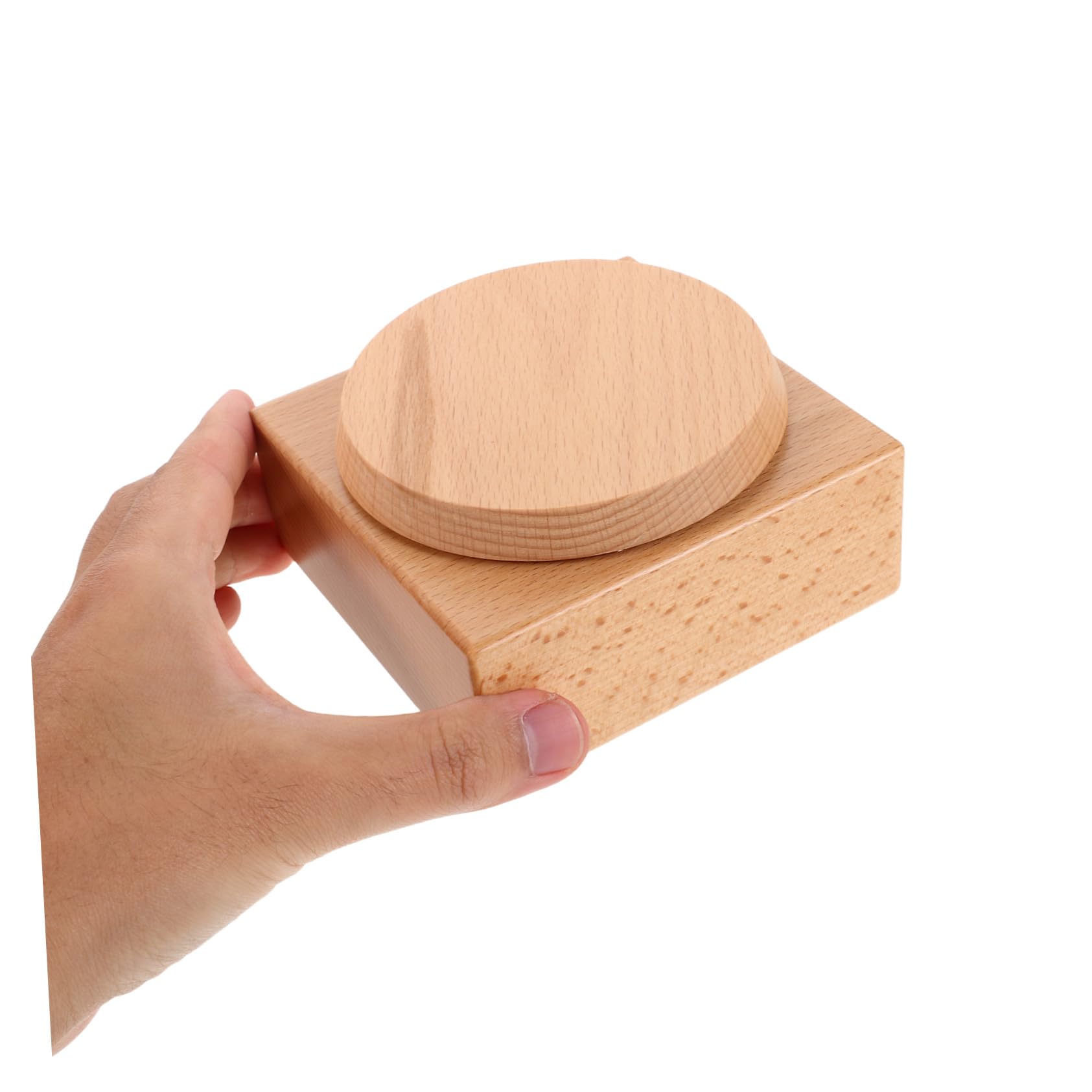 SOLUSTRE Base Giratoria de Caja Musical de Madera 11x10x5, 7 Cm