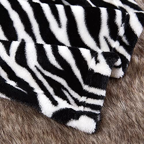 Merrylife Throw Blanket For Couch | Soft Decorative Ultra-Plush Colorful| Throw Size Travel Blanket Plush|(50" 60", Zebra) #TOP3