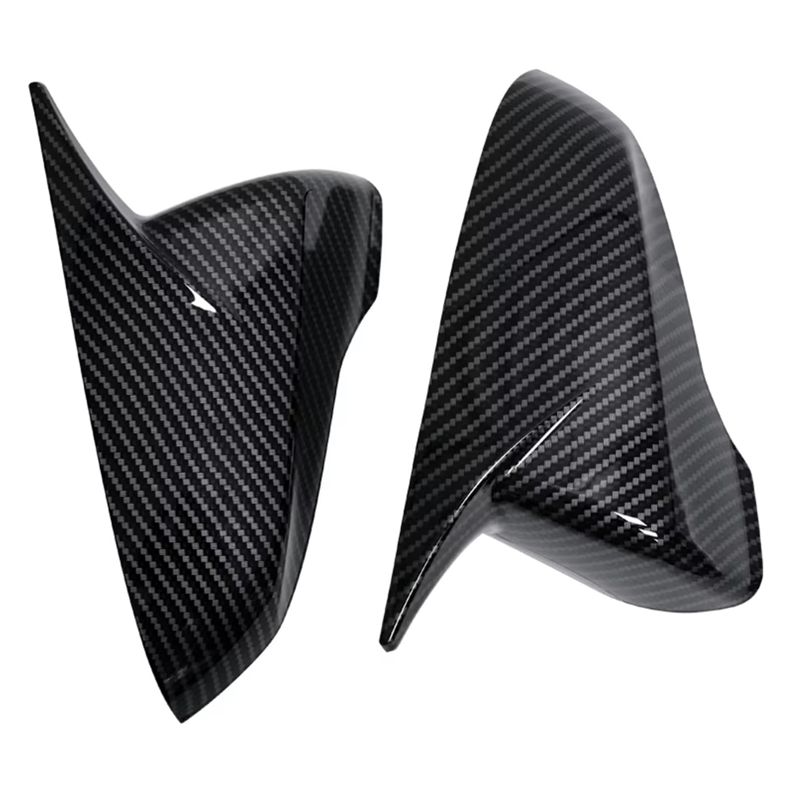 Wing Mirror Cover Compatible with Hyundai for Veloster N 2018-2023 Rearview Side Mirror Cover Sticker for Wing Cap Exterior Door Case Trim Carbon Fiber Look