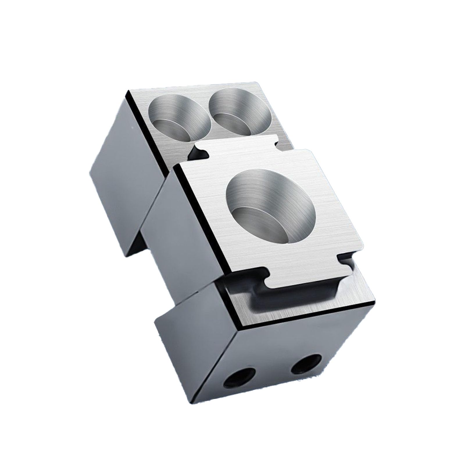 2-Pack CNC Stop Block Clamps – Push/Pull Cam Action, 5mm Stroke, M8 Studs, Heavy-Duty Milling Workbench Hold-Down
