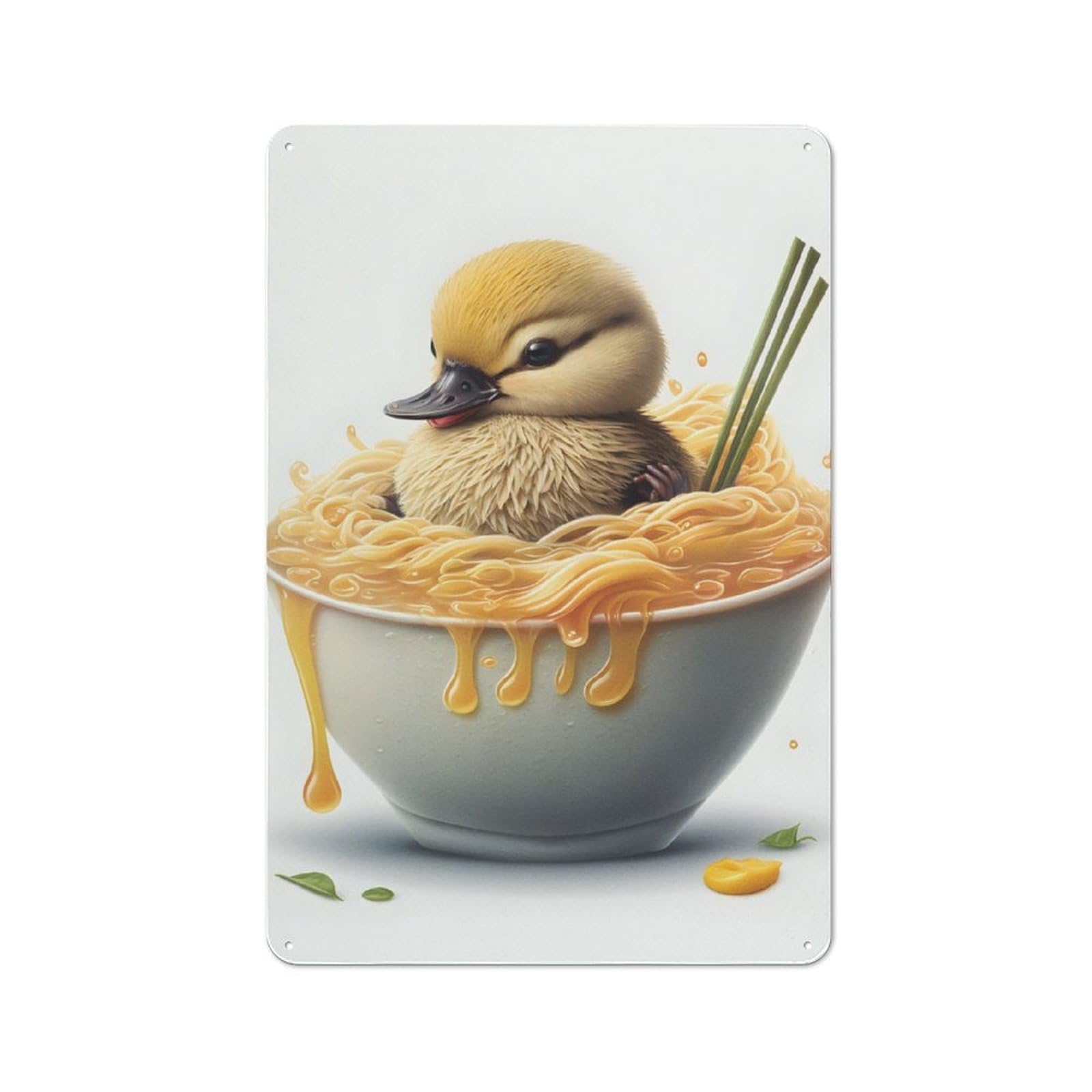 Junmoney Duckling Vintage Metal Plaque 30X20cm For Dining Room Or Kitchen, For Home Decor Collectors Refreshing A Room In Autumn