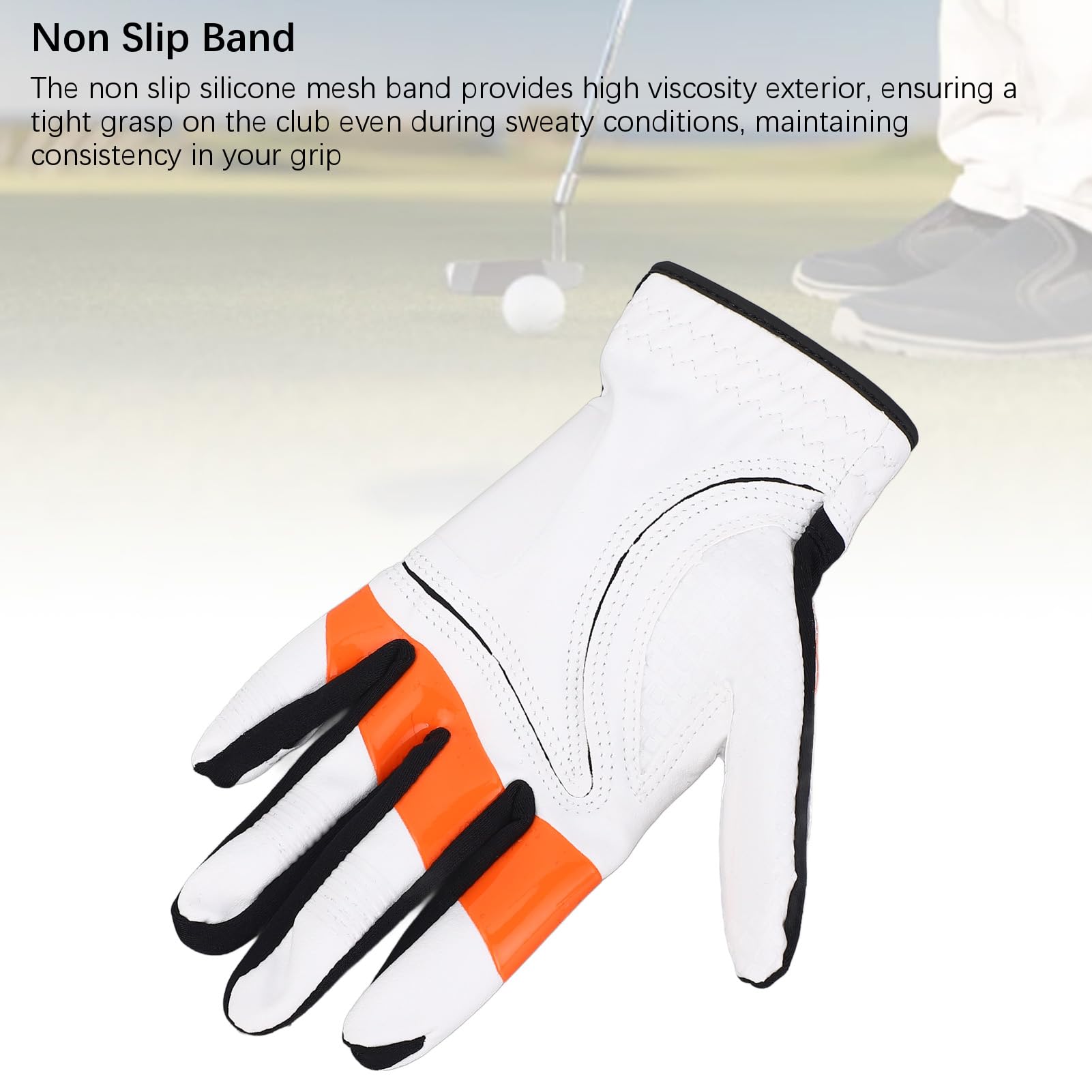 Tbest Guanto da Golf per Mano Sinistra, Impugnatura in Silicone Antiscivolo, Miglioramento Dell'oscillazione per L'allenamento