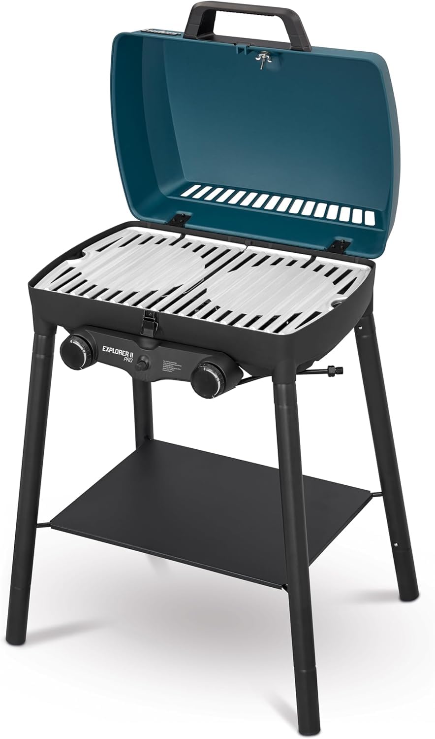 Enders Explorer II PRO Barbecue a Gas, Griglia a Gas da Campeggio, Portatile, da Esterno, Griglia Portatile a 2 Fuochi in Acciaio Inox, Multifunzionale e Facile da trasportare #210833