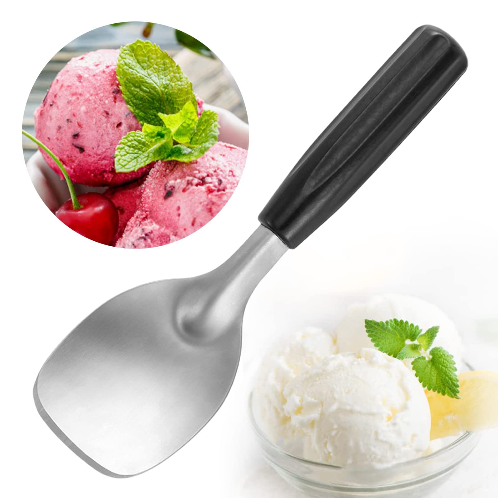 Marooma Cuillère à Glace En Acier Inoxydable, Gadget De Cuisine Multifonctionnel Pour Ramasser Sans Effort La Crème Glacée, La Glace, Le Sorbet, Outil Indispensable Pour Les Cuisiniers à(7cm