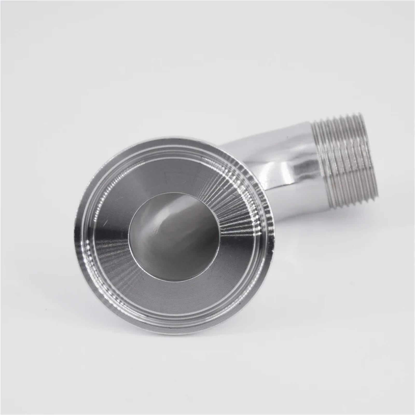 Codo de 90 grados con abrazadera triple de 1/2", 3/4", 1", 1-1/4", 2" BSPT macho x 1,5", 2", 2,5" SUS304, DN15, DN20, DN25, DN32, DN40, DN50(DN20 K50.5mm Female)