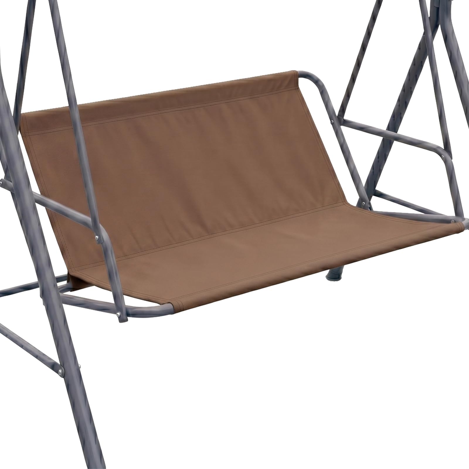 Ricambio Seduta Dondolo 2/3 Posti, Coprisedile per Dondolo Giardino Impermeabile, Telo di Ricambio Tessuto Oxford 600D Resistente e Antistrappo,caffè,85x(48+48) cm