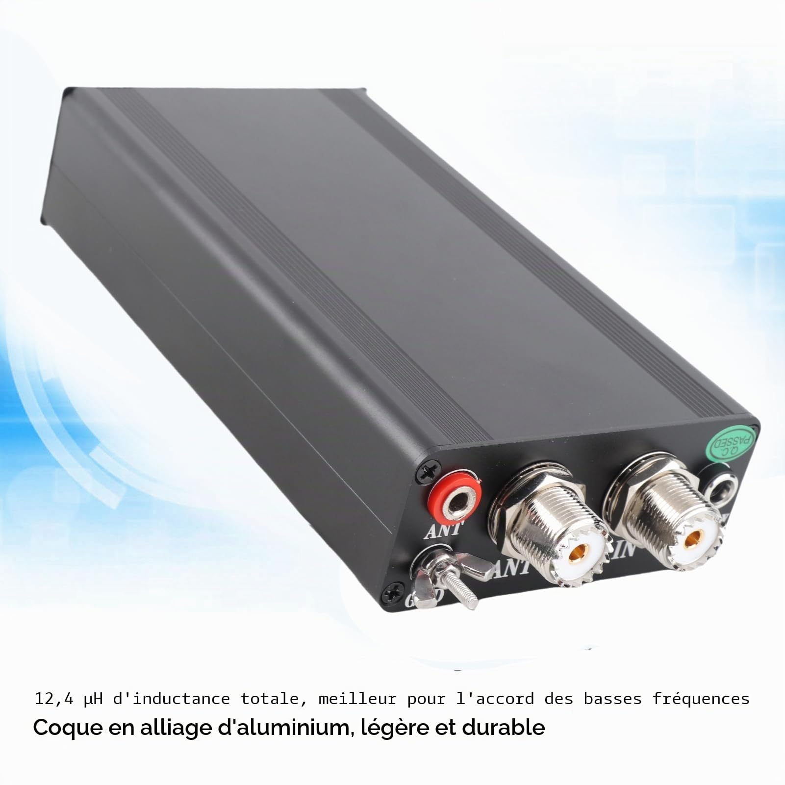 Tuner d'antenne Automatique ATU-130 pour Ondes Courtes 1,8–50 MHz 200 W avec Affichage OLED et câble USB alimenté par 10–15 VDC