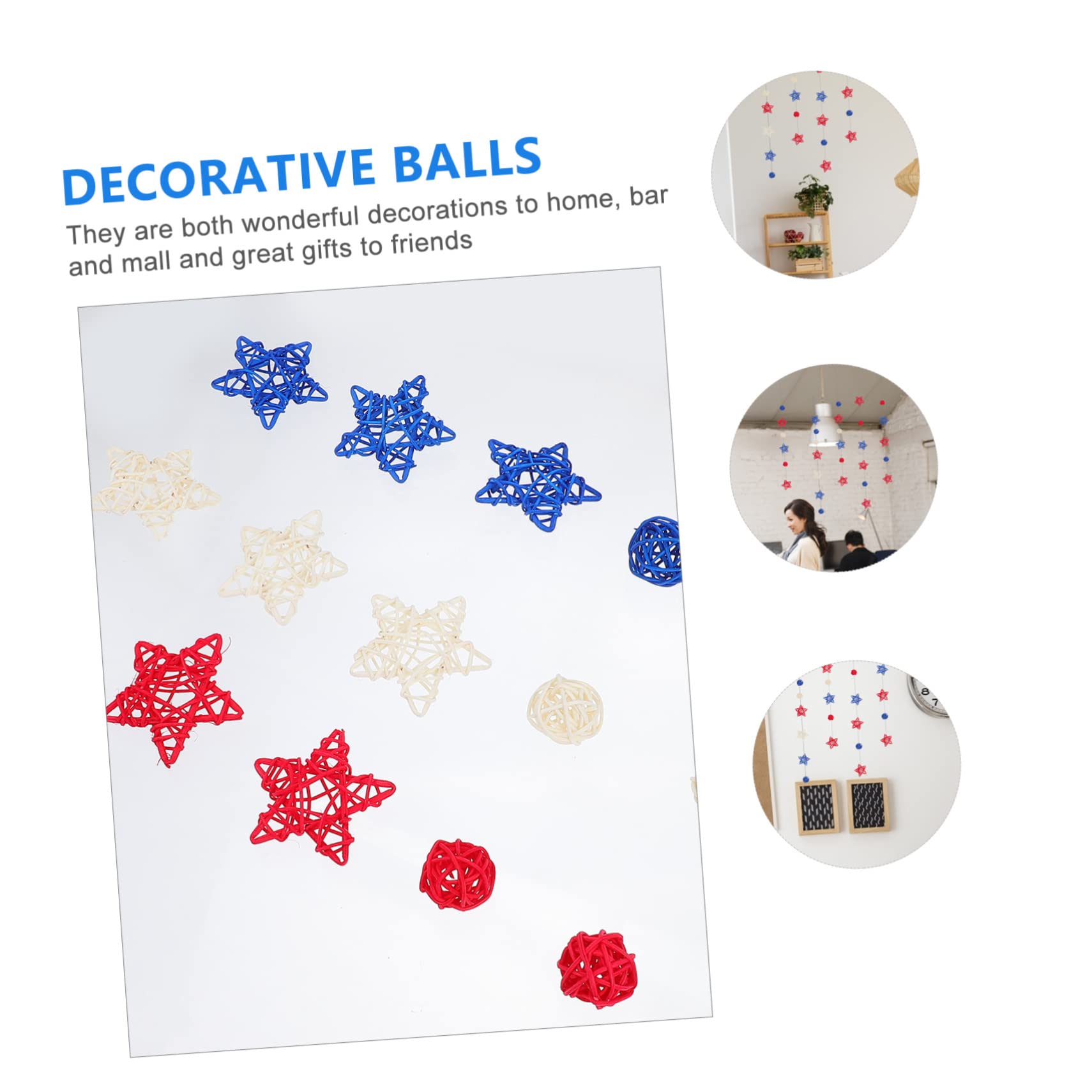 ABOOFAN 144 STK Festliche Sepak-Takraw-Dekoration Hochzeitsgirlande Hochzeitsschmuck hochzeitsdeko weihnachtsdeko Hochzeitsornament Kranz Zubehör Fenster schmücken Charme Anhänger Rattan