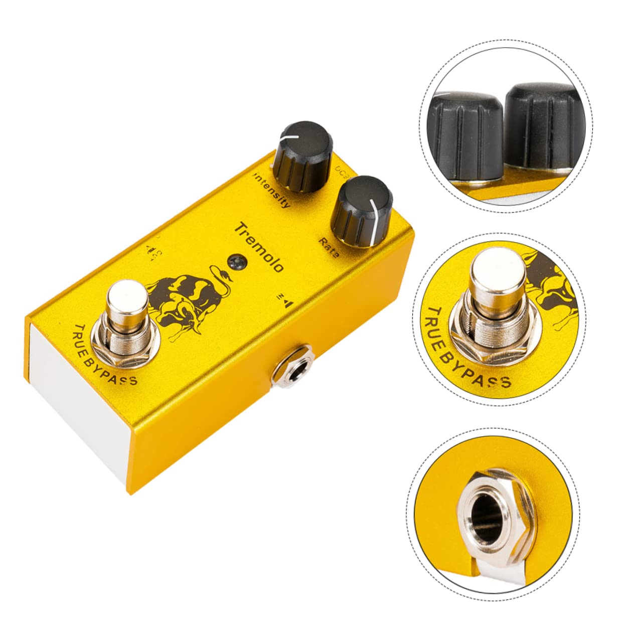 Abaodam 2 Pezzi Amplificatore Pedale Effetti Chitarra Singolo Blocco Pedale Effetto Bypass Amplificatore Valvolare
