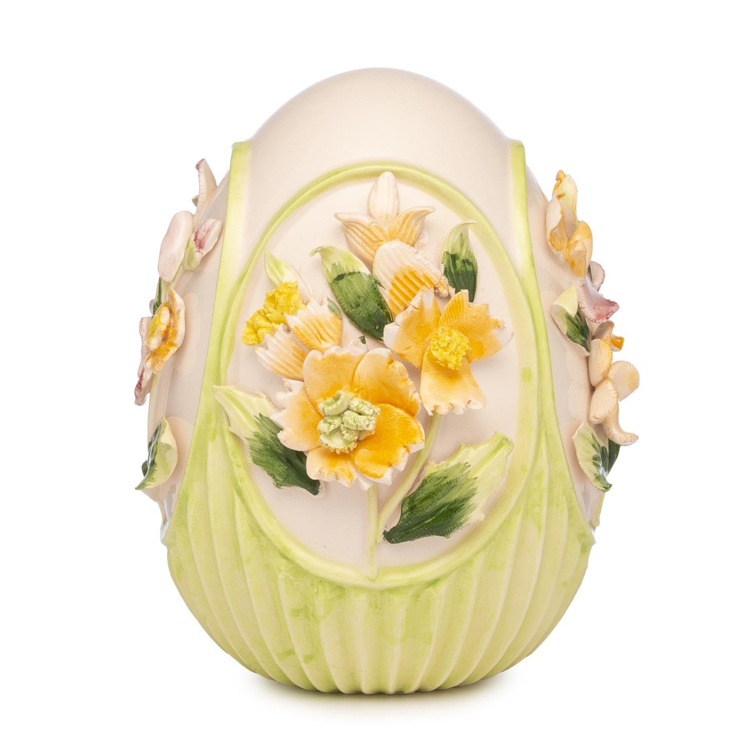 Oeuf de Pâques porcelaine bouquet de fleurs PALAIS ROYAL à offrir pour les fêtes