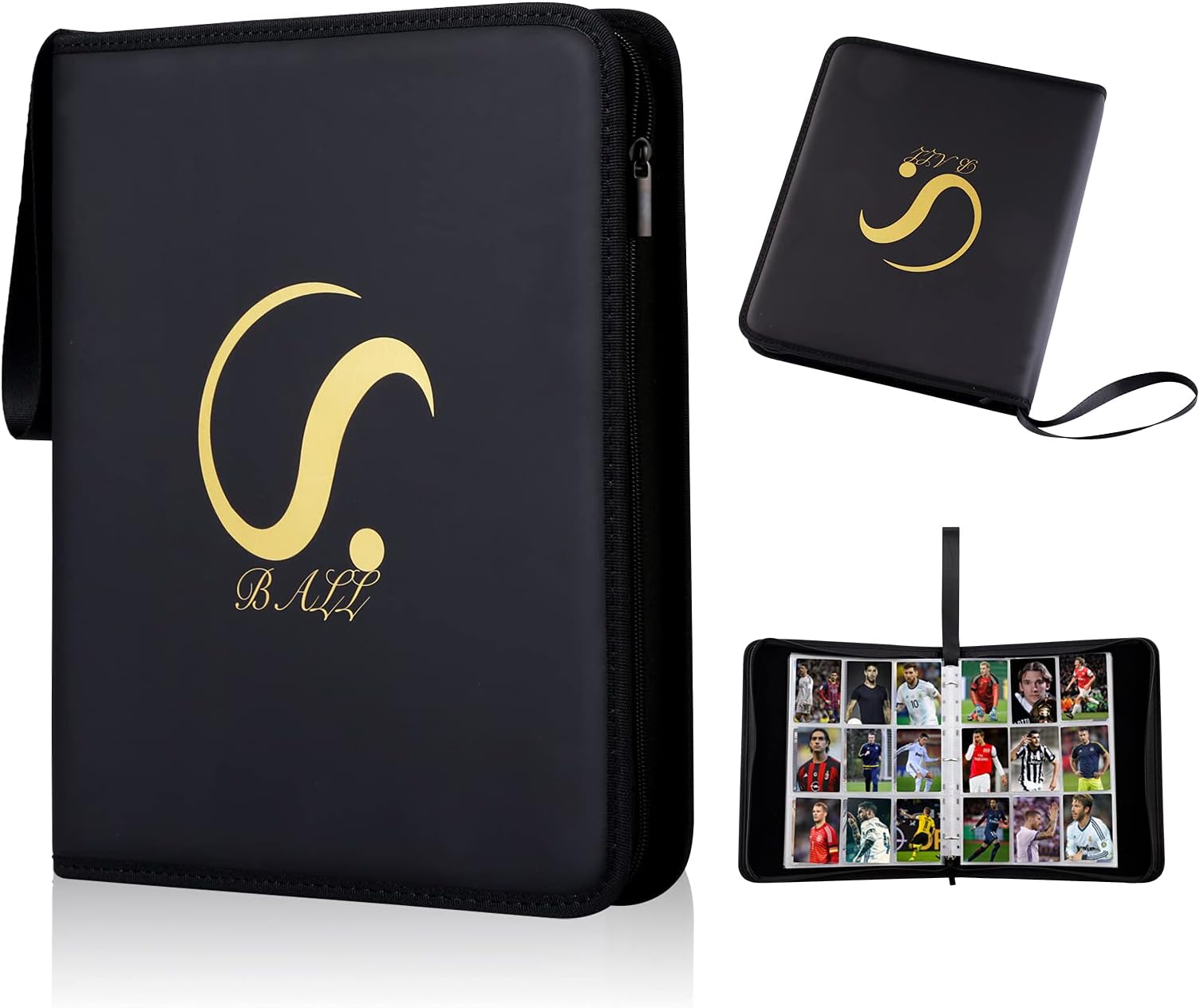 9-Pocket Trading Card Binder Card Collector Album Holder with 288 Pockets(32 Sheets), Carrying Case Binder Trading Card Album for Cards, Yugioh, MTG and Other TCG