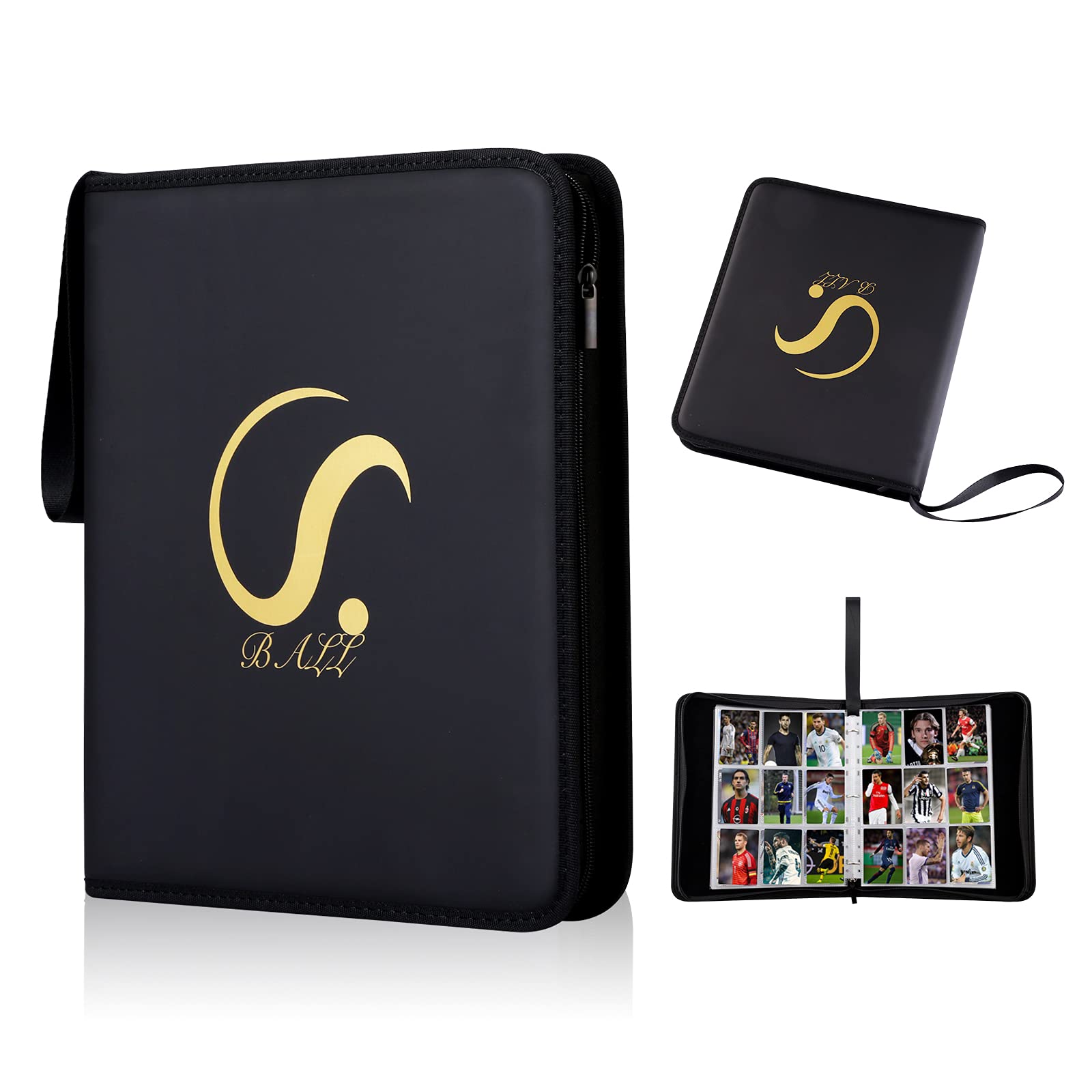 9-Pocket Trading Card Binder Card Collector Album Holder with 288 Pockets(32 Sheets), Carrying Case Binder Trading Card Album for Cards, Yugioh, MTG and Other TCG