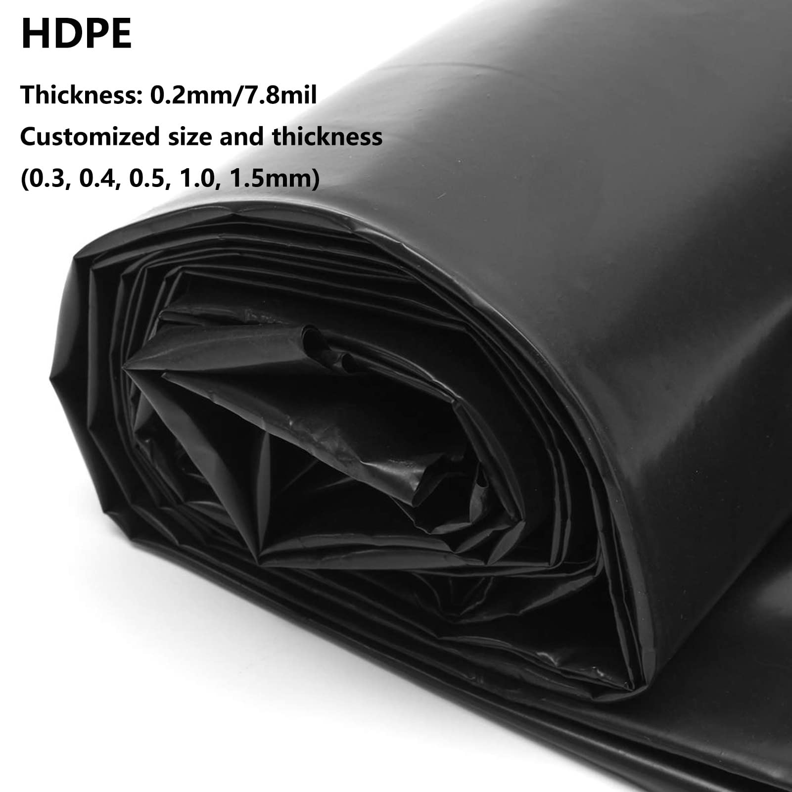 Rivestimento flessibile per stagno per giardino e stagno di pesci, membrana resistente in HDPE