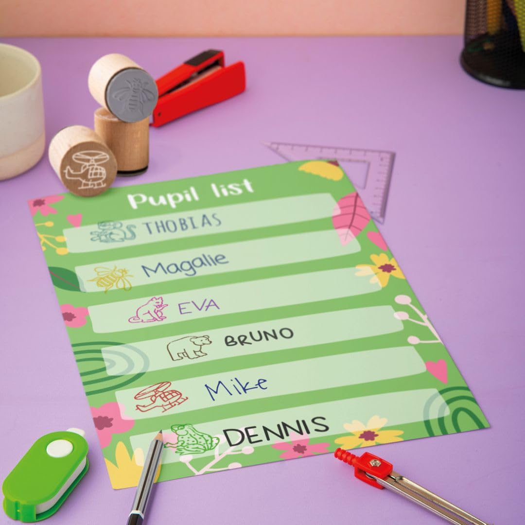 COLOP Woodies Holzstempel Set - Mix - Abdruckgröße 30 mm