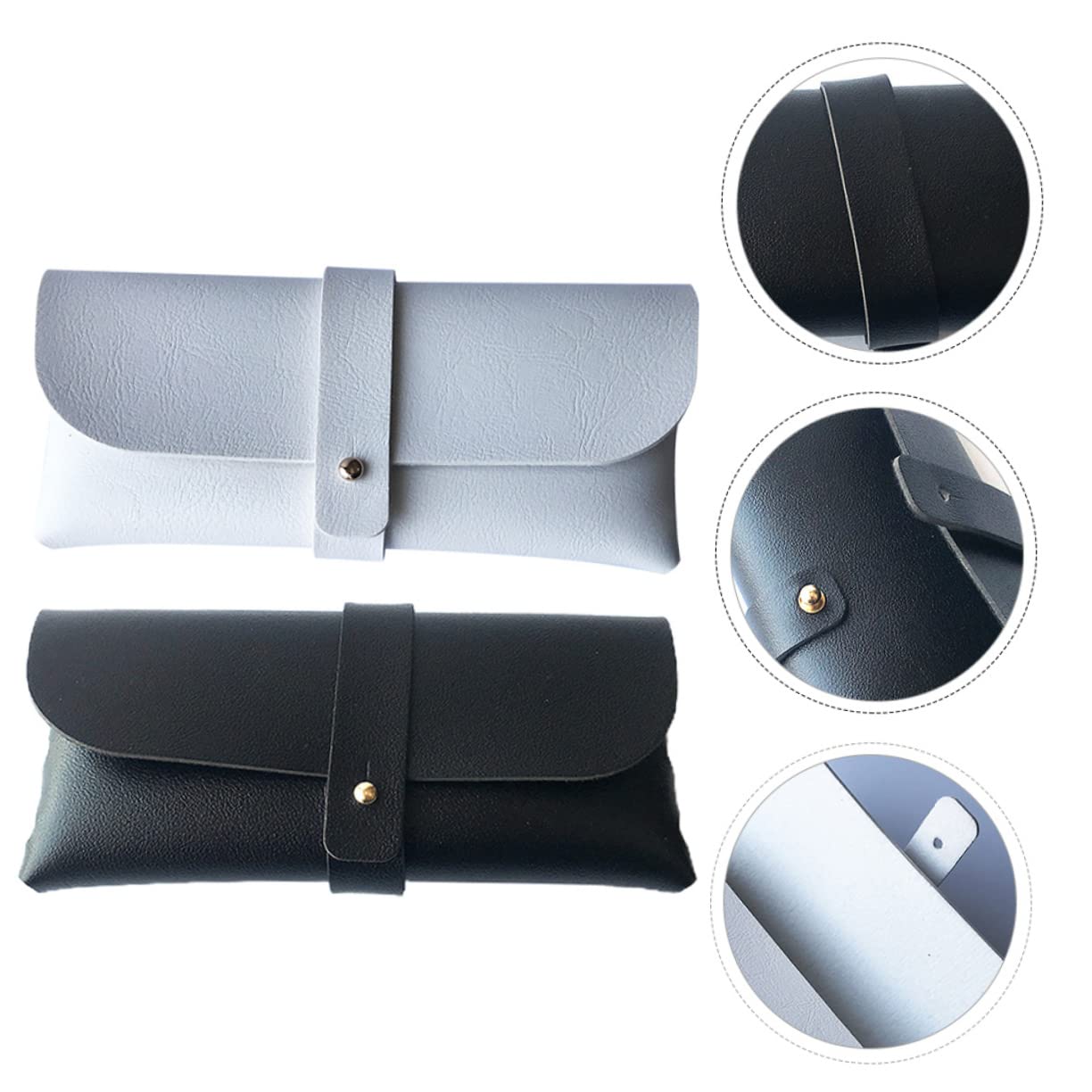 Borsa Per Occhiali in Pelle in Bocca Alla Vacca Magazzinaggio Riutilizzabile Bicchieri Organizzatore Di Occhiali Custodia Per Occhiali Da Sole Bianca