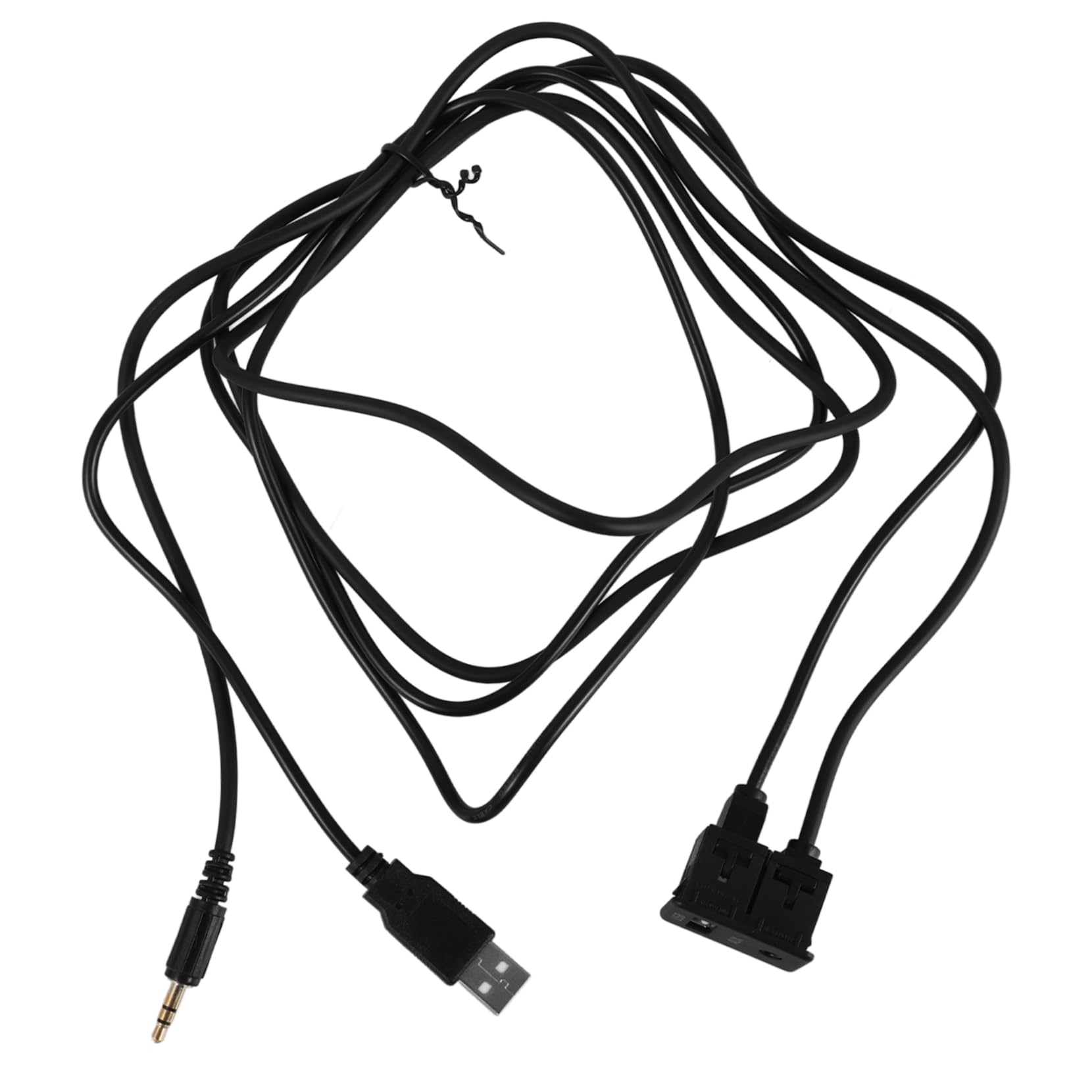 PartyKindom 5piezas Cable De Extensión USB y Audio para Montaje Empotrado Coche Instalación Sencilla Compatible Varios Modelos De Vehículos