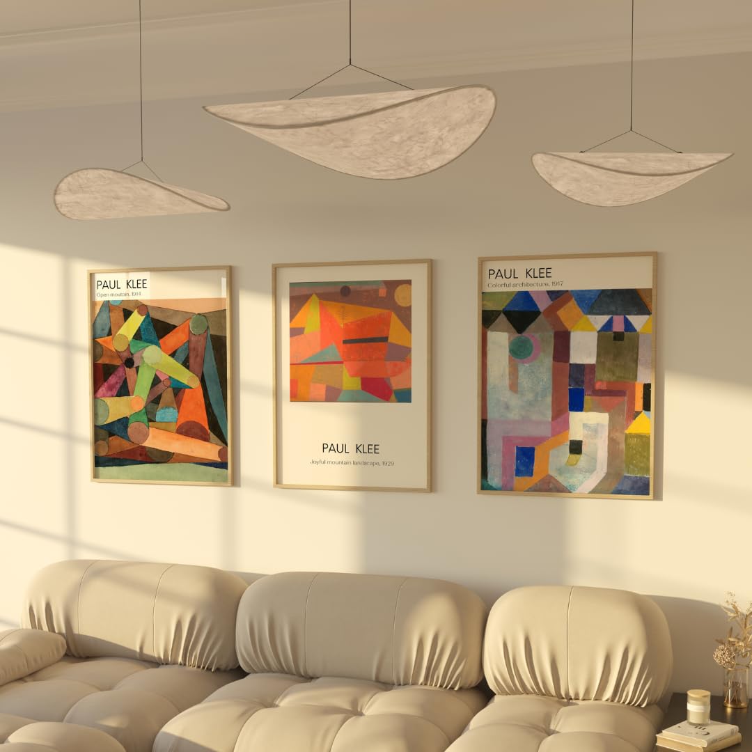 ZoeyAustin® 3 dwustronny druk artystyczny, zestaw plakatów, DIN A3 (30 cm x 42 cm), stylowy plakat ścienny, 6 obrazów ściennych, dwustronne obrazy (koniczyna/Kandinsky, bez ramy - DIN A3)