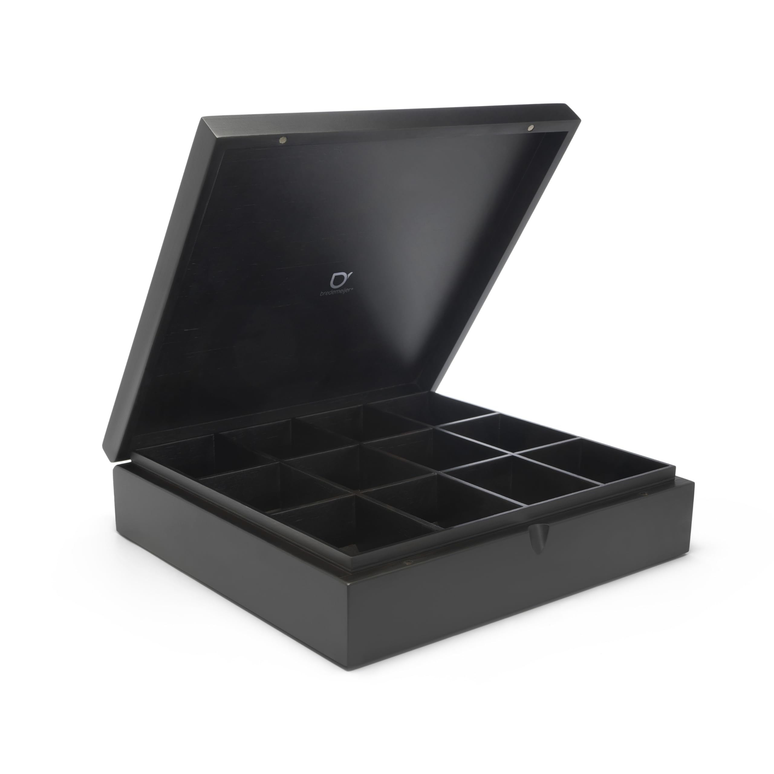 Bredemeijer Tea Bag Storage, Tea Box Organiser, 9 Compartments - Black