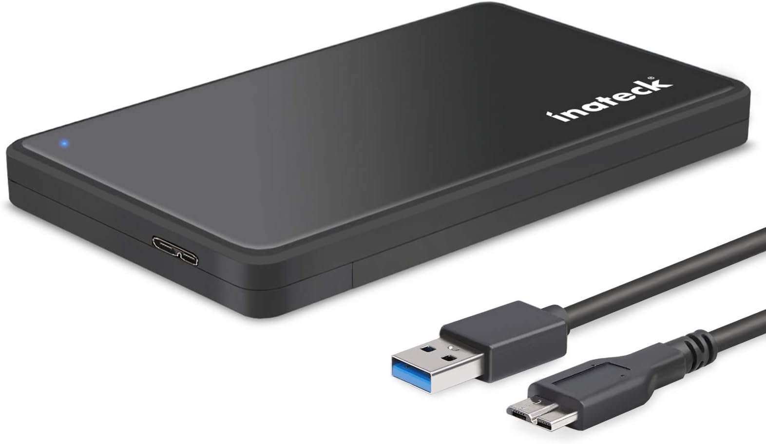 Inateck 2.5 Hard Drive Enclosure, USB 3.0 External Hard Drive Case, Support UASP, Up to 5Gbps,FE2004