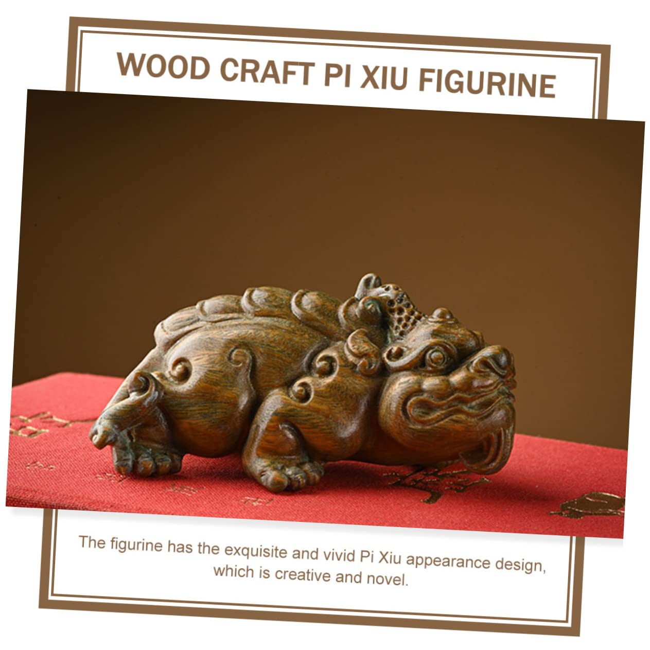 STOBAZA Colgante De Madera Artesanal Adorno De Figura De Criatura Mitológica Decoración De Escritorio para Pequeña Decoración De Figuras