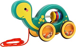 NOOLY Toddler Pull Toys, Pull Along Walking Toy for Toddlers and Beginner Walkers 1 2 3 Years Old TLWJC-01 (Tortoise)