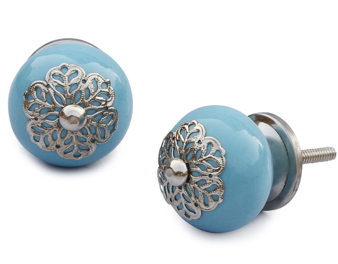 SouvNear 814614022132 Blue Round Knob No 251