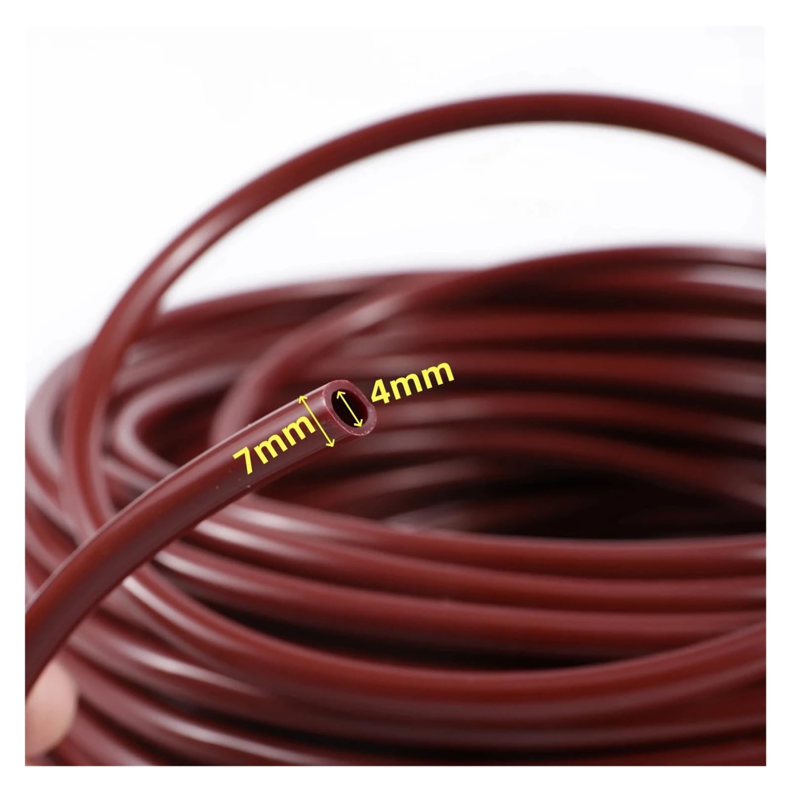 Genérico Manguera de Agua Blanda de PVC de 20/30/40/50/60/70/80 m, 4/7 mm, Tubo de 1/4'', Sistema de microirrigación antiabrasión para césped y jardín, Color Negro y marrón (marrón, 80 m)