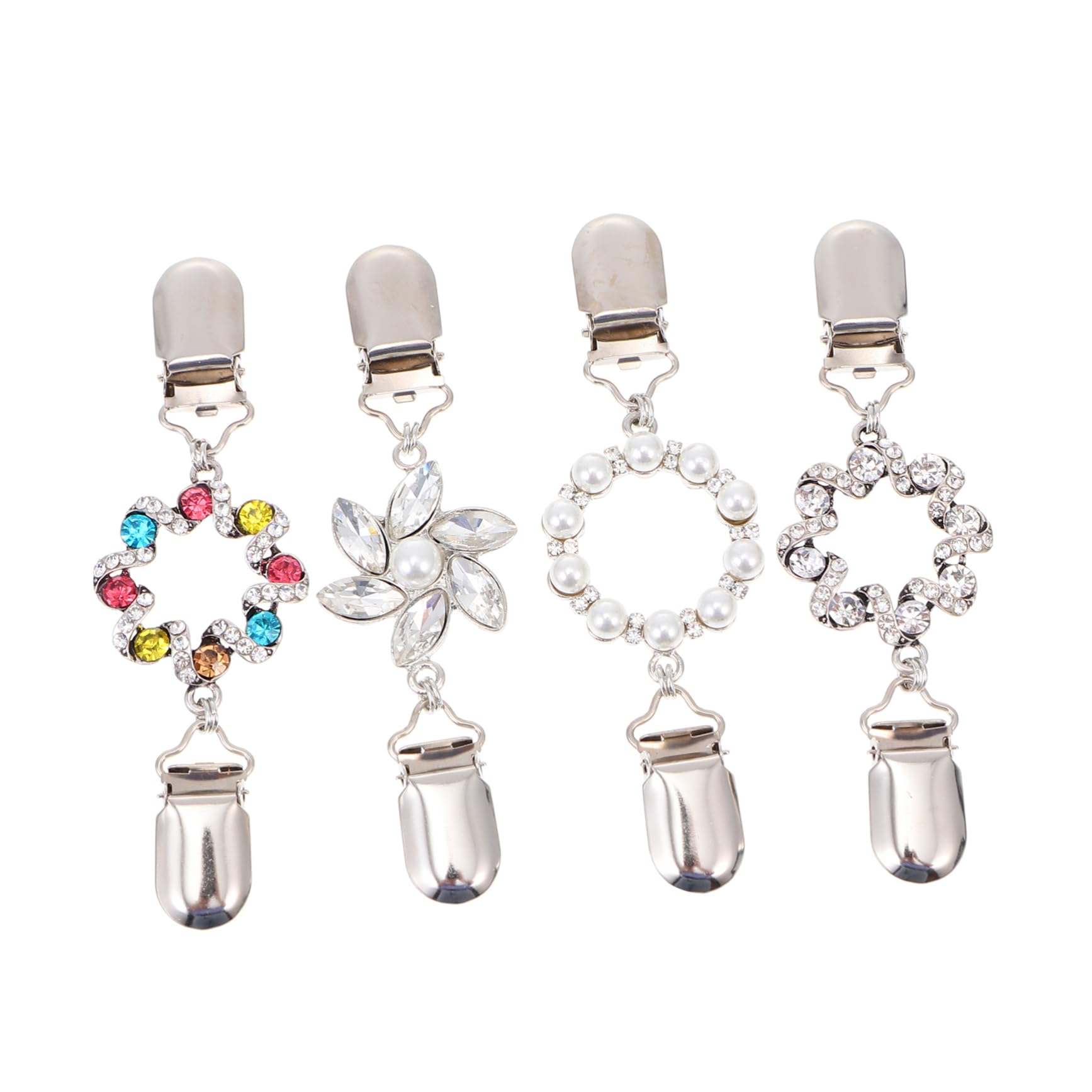 TOGEVAL Alloy Brooch Clips Flower Pattern for Women Girls Fashion Brooches Set for Scarf Accessory and Corsages