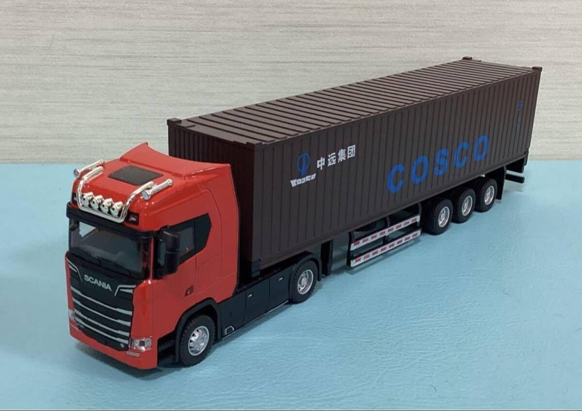 Amazon.co.jp: スカニア コンテナ トレーラー COSCO レッド SCANIA