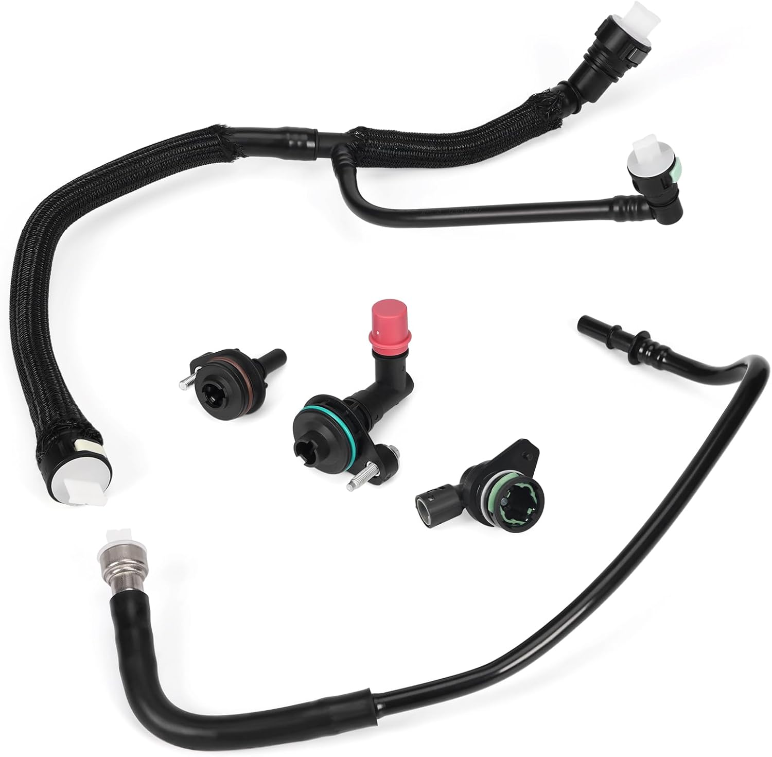 5pcs PCV Valve & Tube Repair Kit Compatible with Chevrolet Cruze 1.4L 16-19/Trax 1.4L 19/Malibu 1.5L 16-24 4-Cylinder, Replace 12640659 12637666 12673862 12665644 12685407