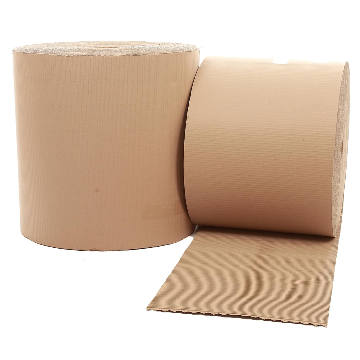 900mm x 75m Corrugated Cardboard Roll | Corrugated Paper Rolls for Wrapping, Large Cardboard Sheets for Packing & Shipping | Strong Paper for Protection (2 Rolls)