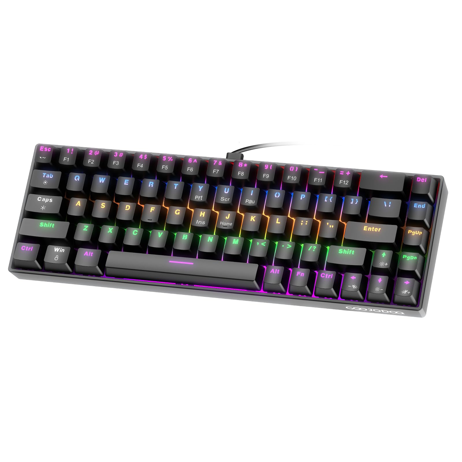 GOKOCO Teclado Mecânico com Fio 65% A1802, Gamer Switch Vermelho