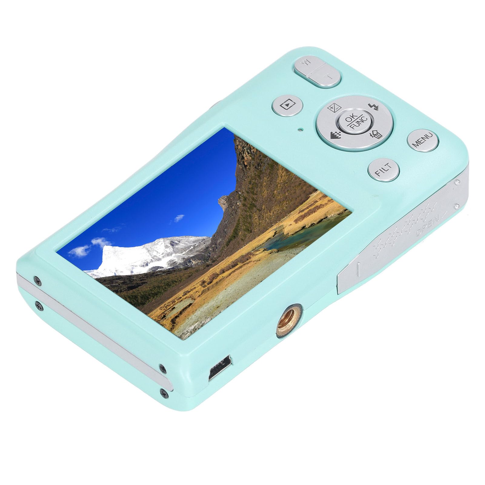 Appareil Photo Numérique, Appareil Photo Compact 68MP 16X Zoom avec écran 2,7 Pouces, Prise en des Selfies, Reconnaissance Faciale et Détection des Sourires, pour