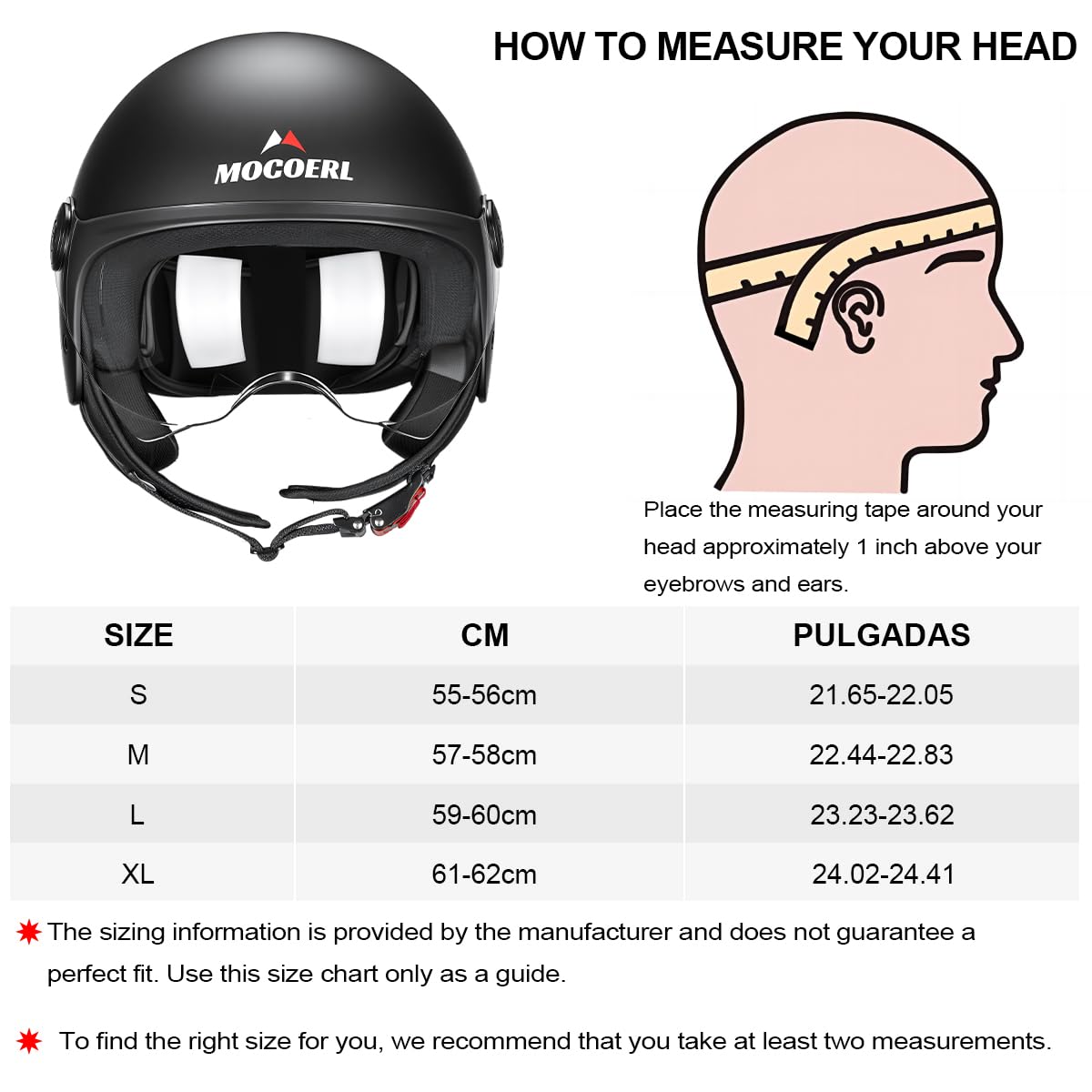 Casco da moto jet per adulti, visiera trasparente, casco da moto per uomo e donna per cruiser, bobber e chopper, omologato ECE2206, casco retrò 3/4