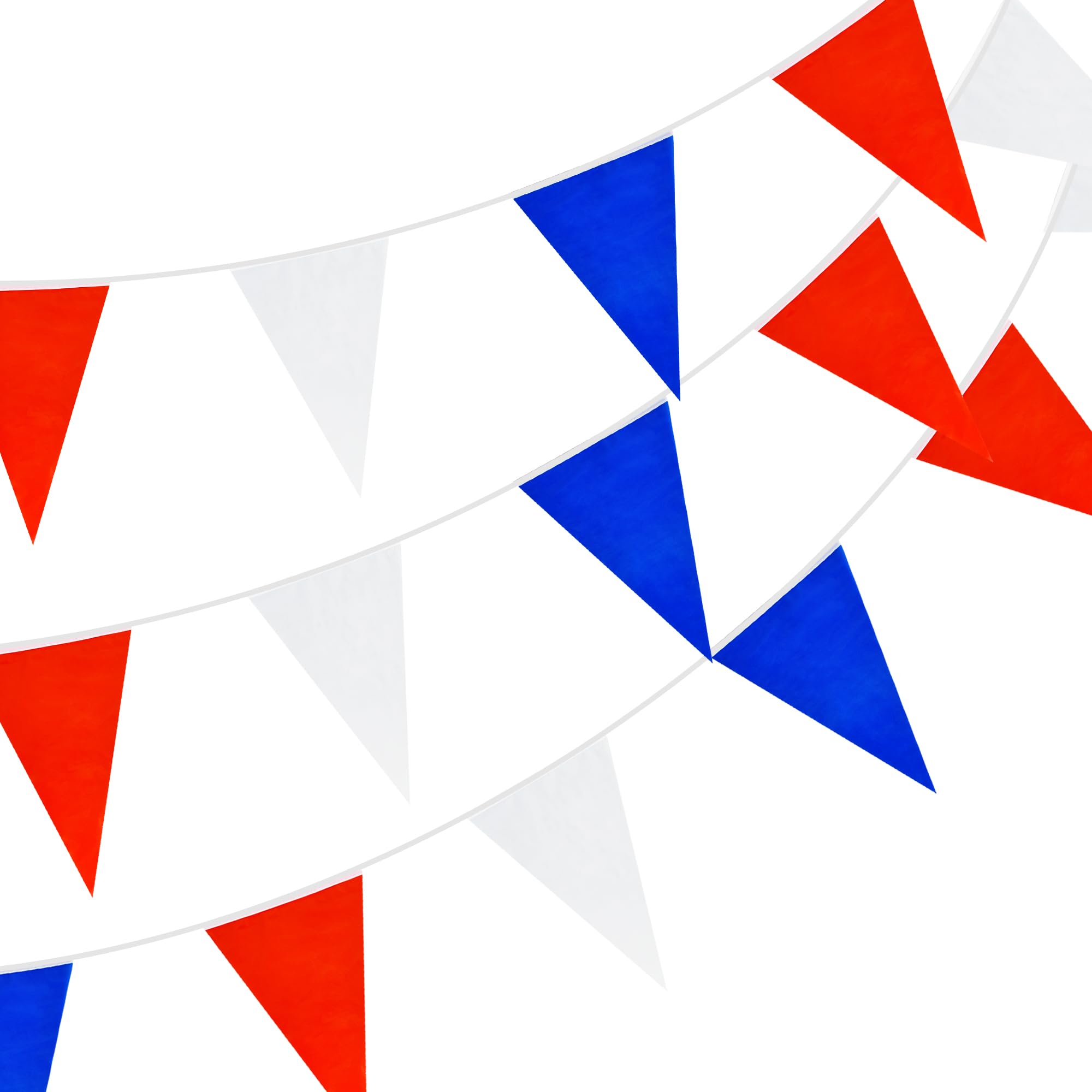 Guirlande de fanions bleu blanc rouge 30m BEISHIDA pour fête