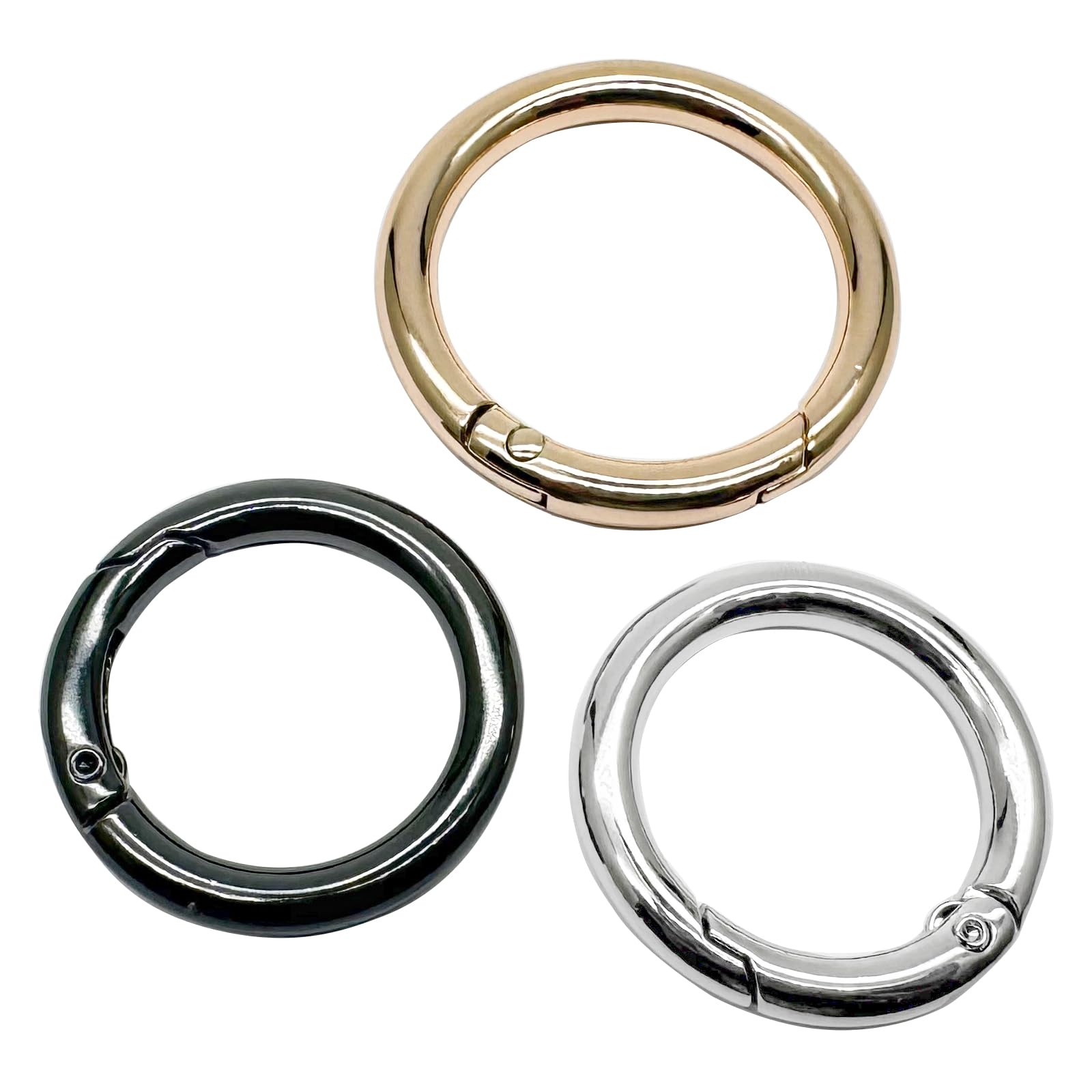 Amazon.com: 4Pcs Spring Clip Round Carabiner Ring, 1