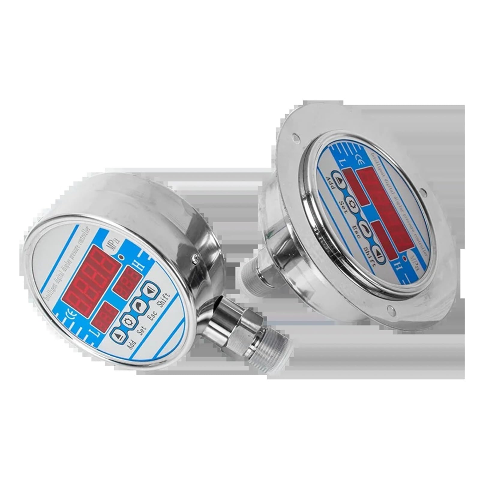 Manómetro digital de 0-60 MPa, manómetro hidráulico contacto electrónico con esfera 100 mm, presión 200 bar y 400, M20 x 1,5,Precisión del dial de precisión(M20-1.5 Radial,0-10Mpa)