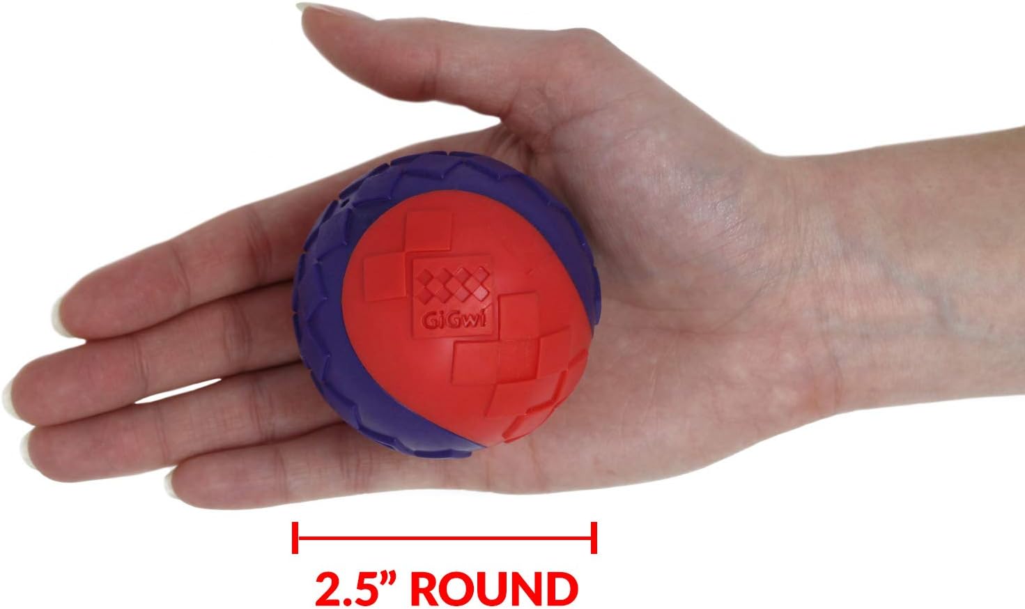 GIGWI Ball, Squeaker, Medium, 2 pk