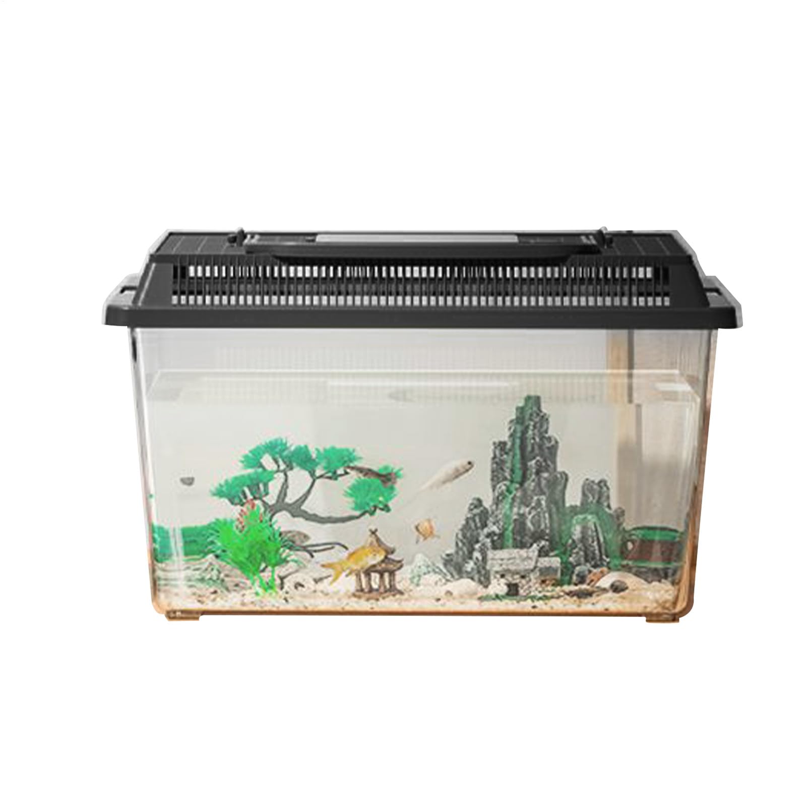 Reptile Cage,Reptile Feeding Box Snake Breeding Tank | Portable Habitat Feeding Box with Handle Tank Carrier for Pet, Gecko & Frog