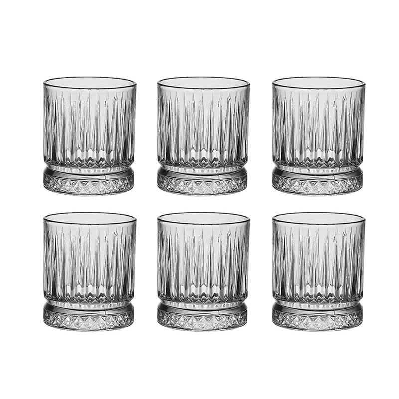 Kristallgläser 6-teiliges Set, Weingläser, transparente Glasbecher, exquisite Cocktailgläser, Whiskyglas, Bar, Brandy-Bierbecher(100ml)