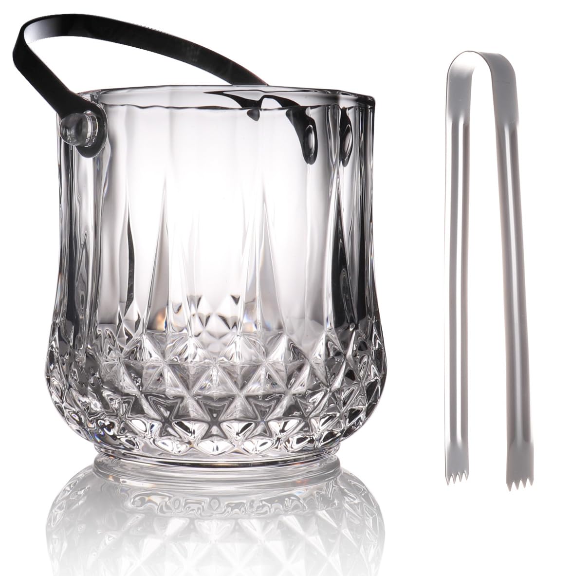 34 oz Small Glass Champagne Ice Bucket, Round